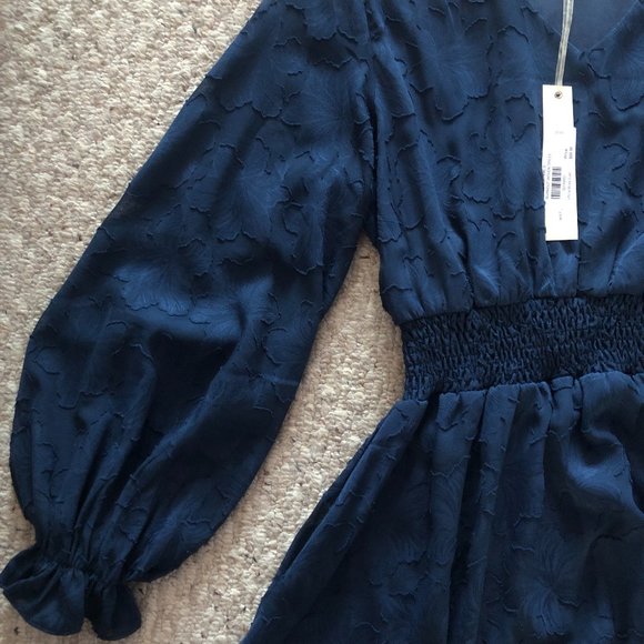 She + Sky Long Sleeved Dress with Floral Detail - Picture 2 of 3